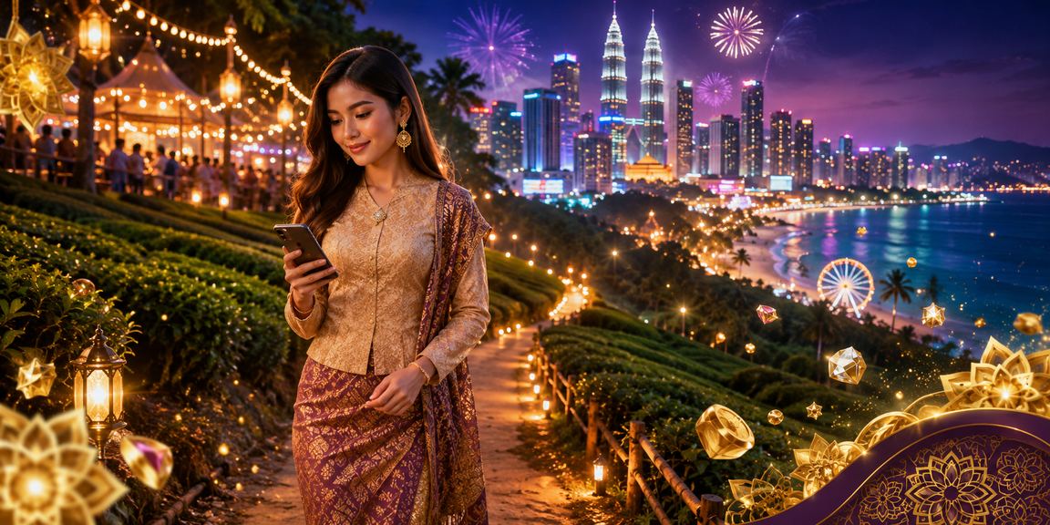 Pengguna platform iscr2u di Kuala Lumpur bermain kasino dalam talian semasa Hari Raya